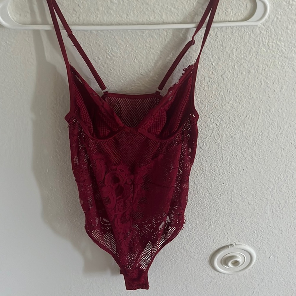 Red lace bodysuit